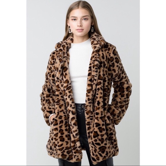 Jackets & Blazers - LAST ONE NWT Animal Print Faux Fur Teddy Coat